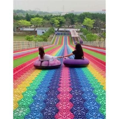 New Product Plastic Colorful Slide Outdoor Playground Equipment Rainbow Slide for Sale