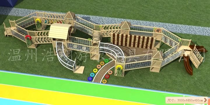 Outdoor Adventure Wooden Play Equipment for Children