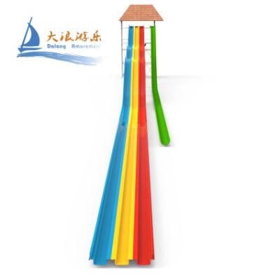 Colorful Popular Amusement Rainbow Water Slide for Adult Play