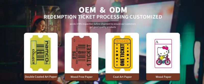 2016 Hot Sale Amusement Accessories Ticket for Redemption Game Machine