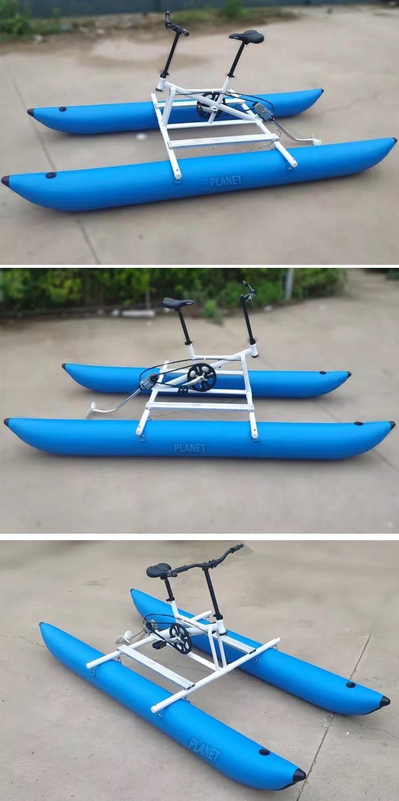 Wholesale PVC Inflatable Banana Pontoons Boat Tubes Floating Water Bike