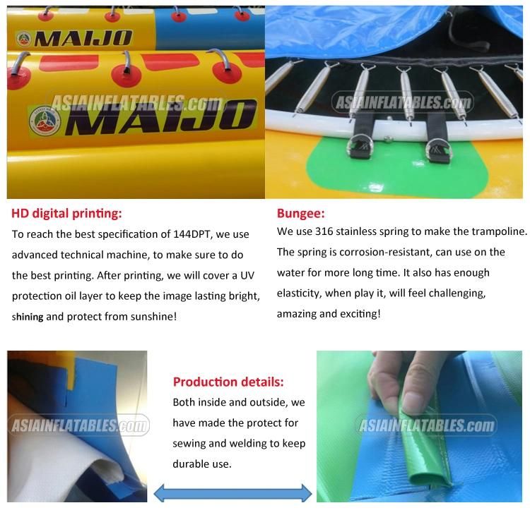 Floating Inflatable Water Park Slide Water Trampoline Slide