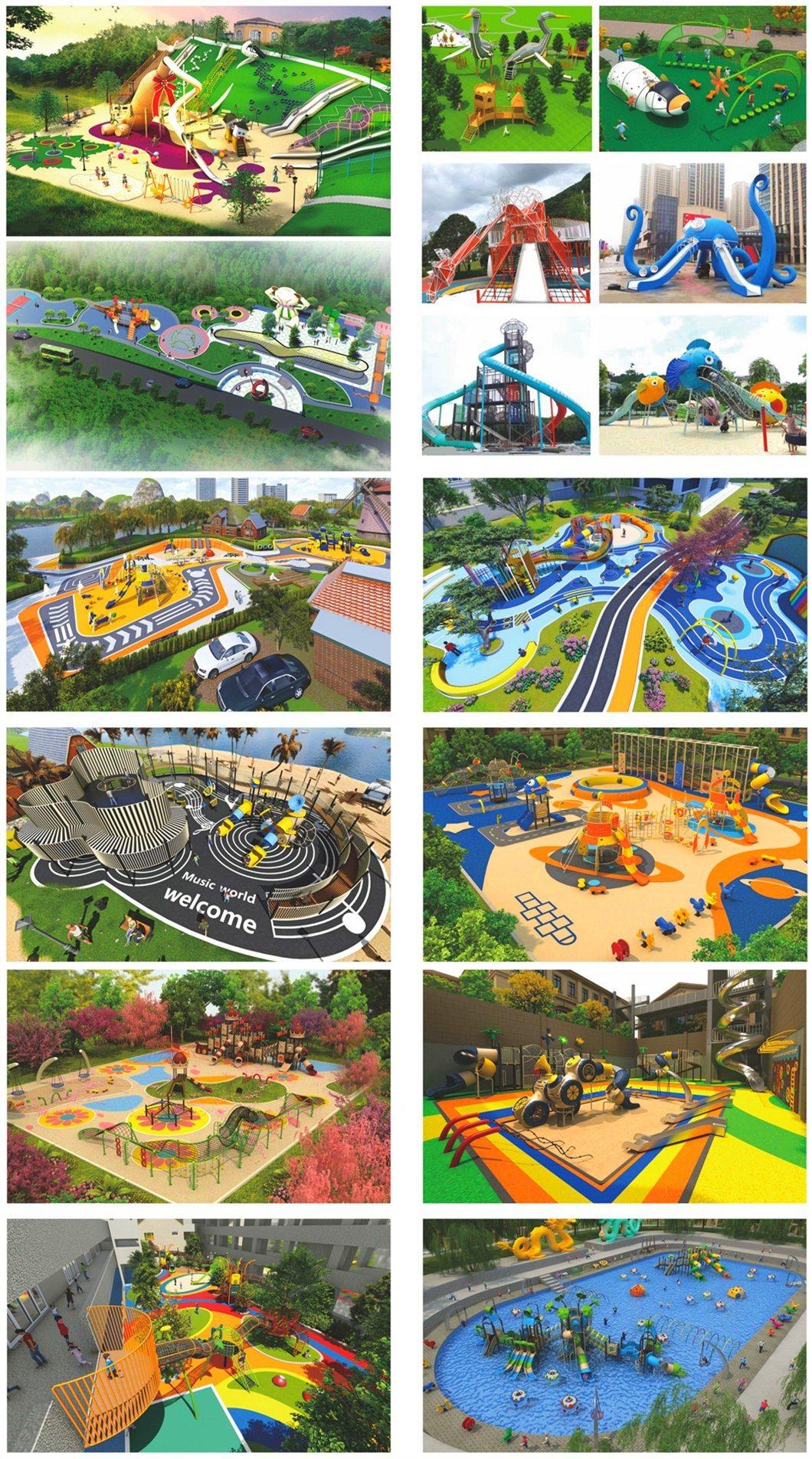 New Scenic Children Outdoor Playground Equipment Park Community Slide Climbing