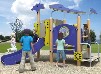 Ship Shape Outdoor Slides Climbing Net PE Board Popular Playground Equipment
