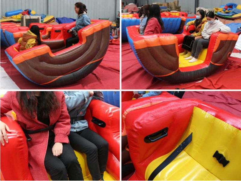 Korea Hot Sale Air Sealed Inflatable Pirate Ship Viking Seesaw Boat Air Bouncer Seesaws Outdoor/Indoor for Kids