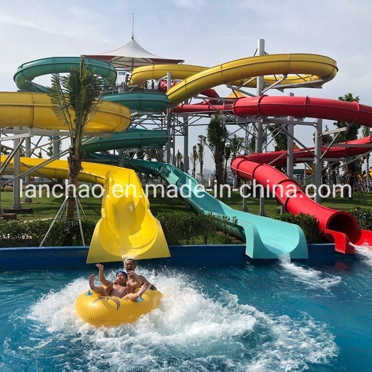 Fiberglass Spiral Tube Water Slide for Aqua Park Swimming Pool