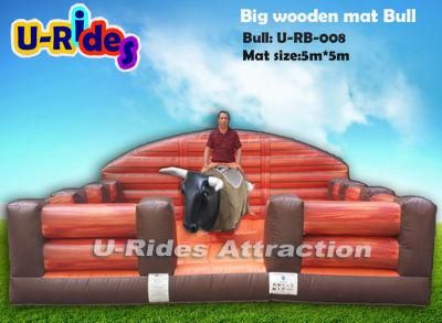 Hot games Mechanical Bunking Bull with Western inflatable mat