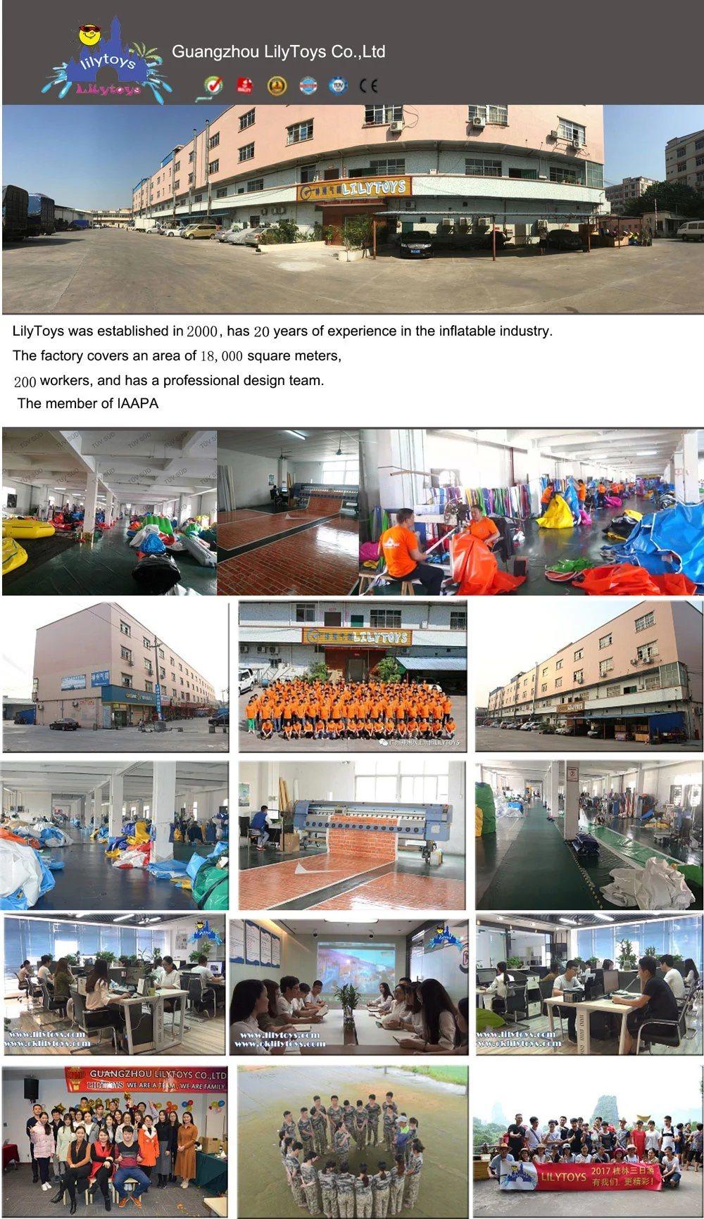 Inflatable Moving Pool Water Park with Slide for Land Playground Equipment