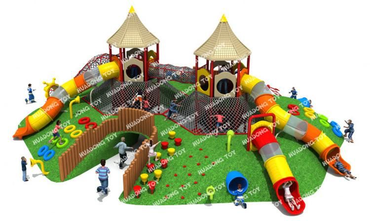 Safe Kids Rope Net Climbing Large Slide Playground Equipment