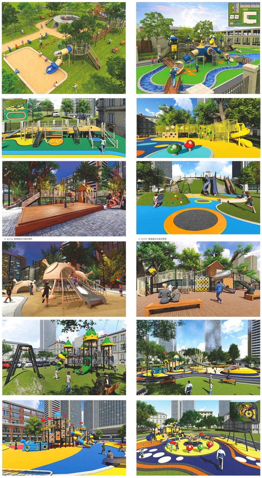 Scenic Children′s Outdoor Playground Equipment Community Large Slide Climbing Suit