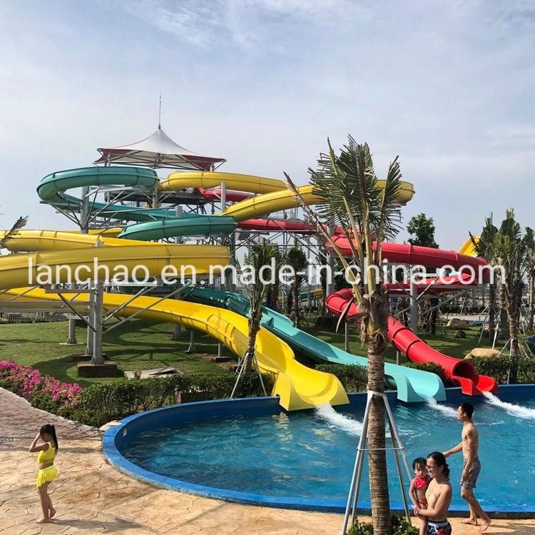 Custom Theme Park Fiberglass Water Slide with Factory Price