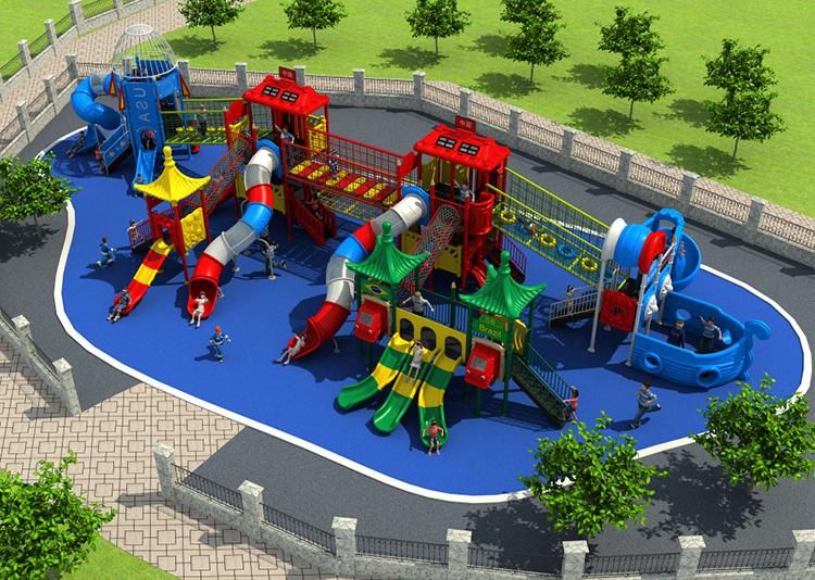 New Style Kid Slide School Yard Cheap Outdoor Playground Popular Castle Theme Climbing Plastic Baby Toddler Children′s Kids Outdoor Playground Sets Equipment