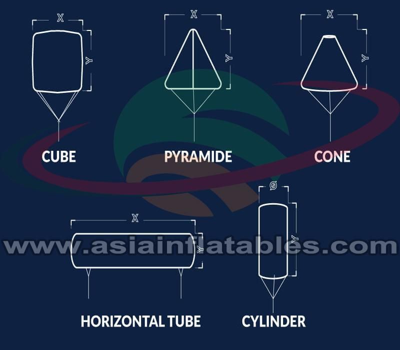 Cube Shape Inflatable Buoys for Markers, Inflatable Advertising Buoy