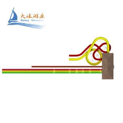 Customized Fiberglass Rainbow Water Park Slide