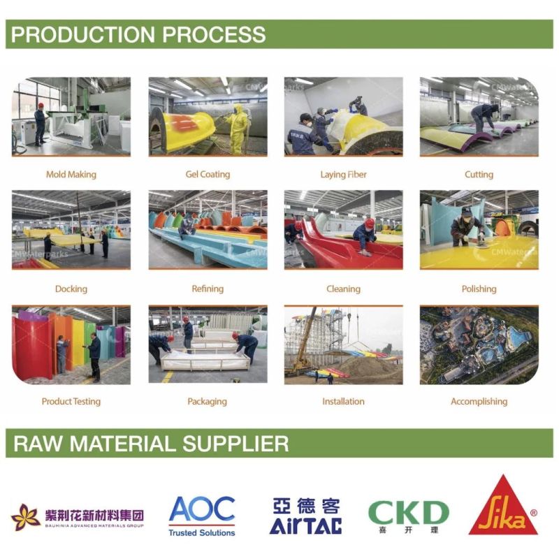 Commercial Water Park Equipment Fiberglass Water Pool Slide for Outdoor
