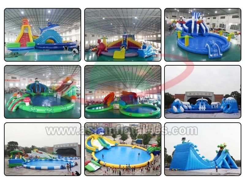 Inflatable Land Water Park with Pool Inflatable Amusement Park