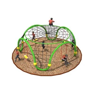 Hot Sale Kids Outdoor Play Gym Anti Climb Roundness Climbing Nets with Swings
