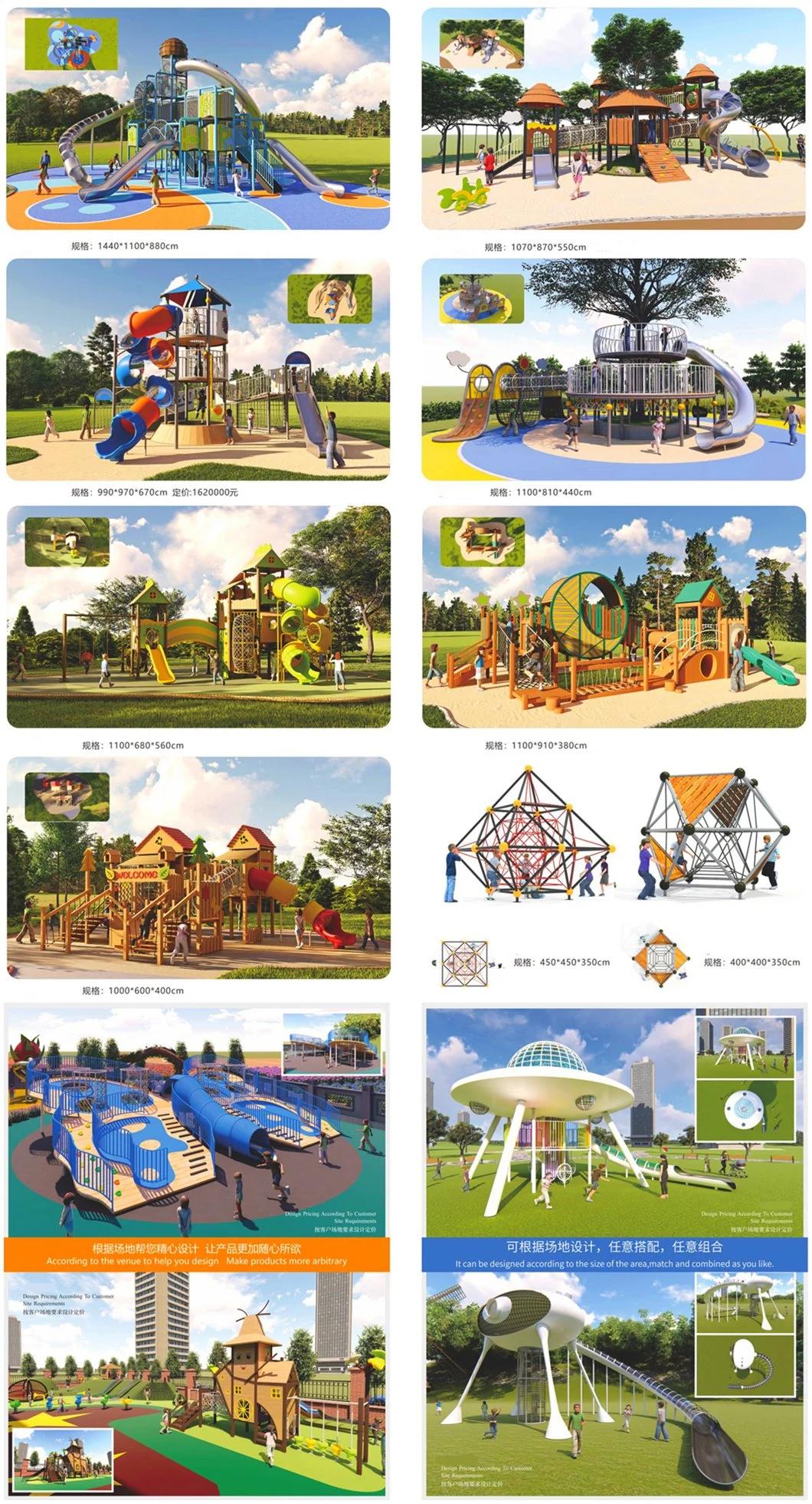 Scenic Children′s Outdoor Playground Equipment Community Large Slide Climbing Frame