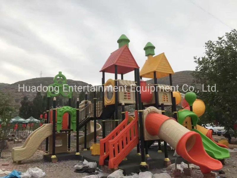 Professional Fashionable Children Outdoor Playground Equipment Villa Town Colorful Plastic Without Fading