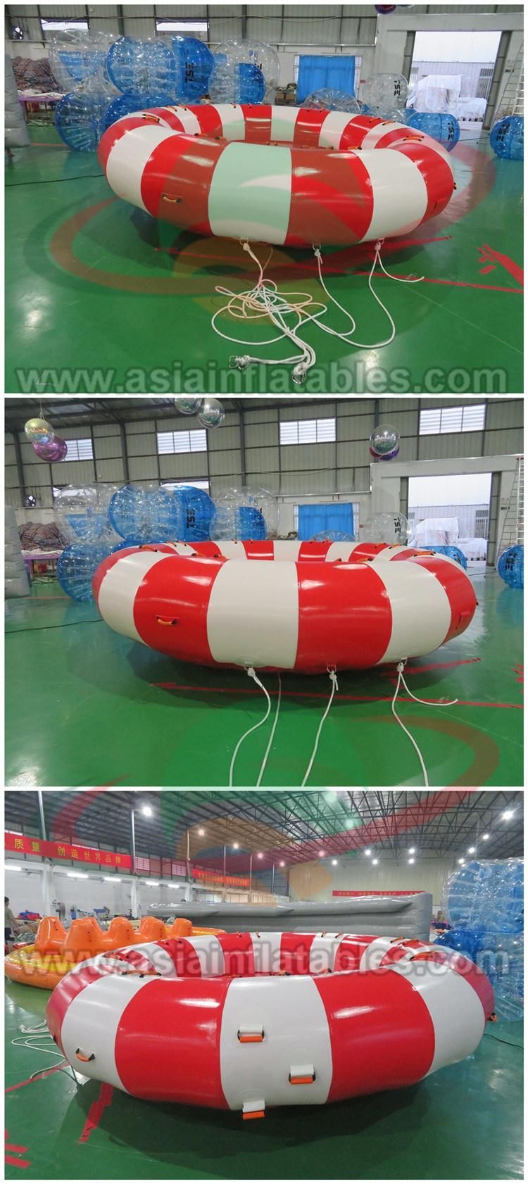 Hot Summer Inflatable Water Disco Boat Flying Towable Inflatable Water Spinning Toy for Sea Game