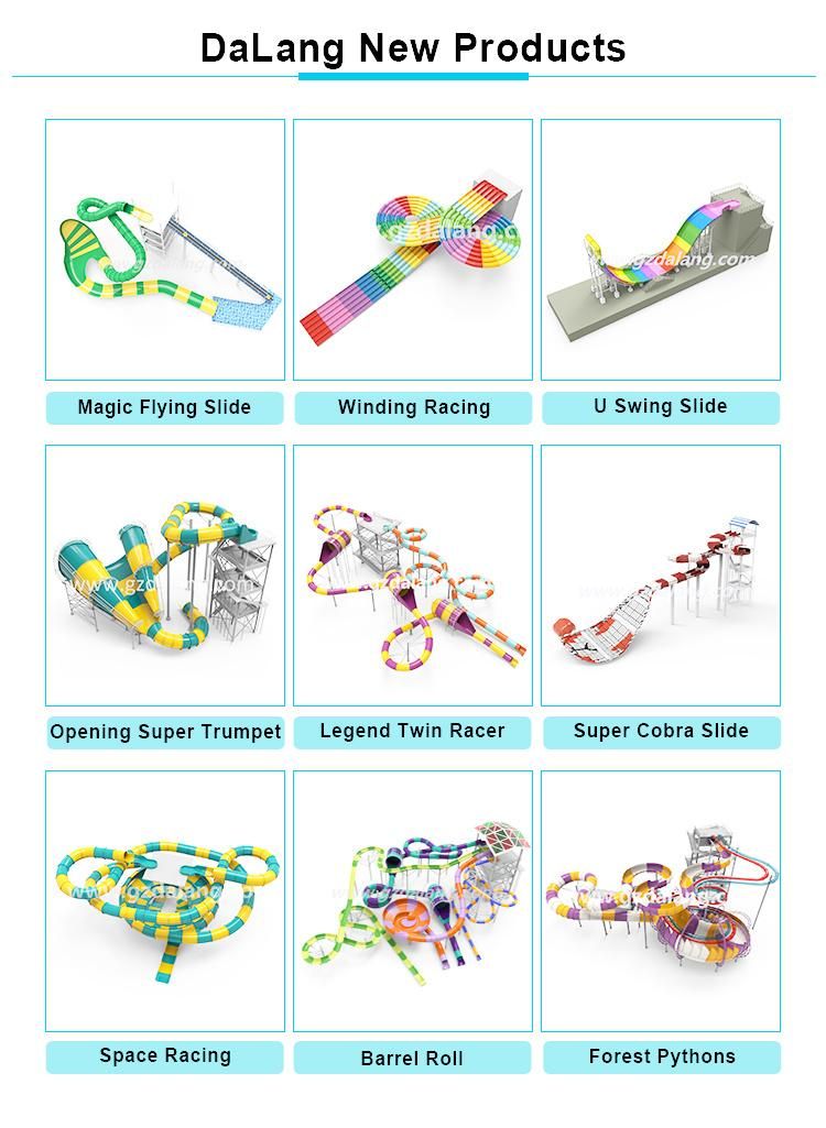Amusementpark Rides Huge Aqua Park Water Slide Stormy Wave Watersports Equipment Fiberglass Products