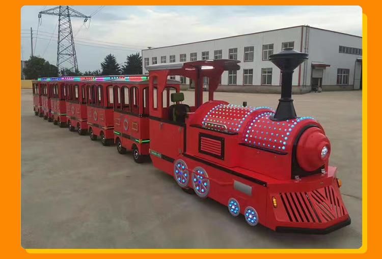 Outdoor Amusement Park Equipment Kids Tourist Electric Trackless Train for Adult