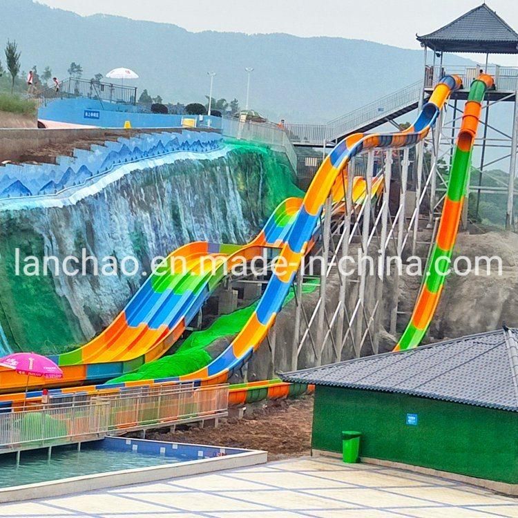 Amusement Park Fiberglass Water Slide Playground Project Design