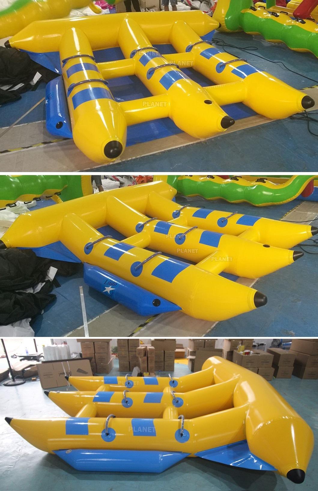 Good Quality Wholesale Inflatable Flying Fish Banana Boat for Sports
