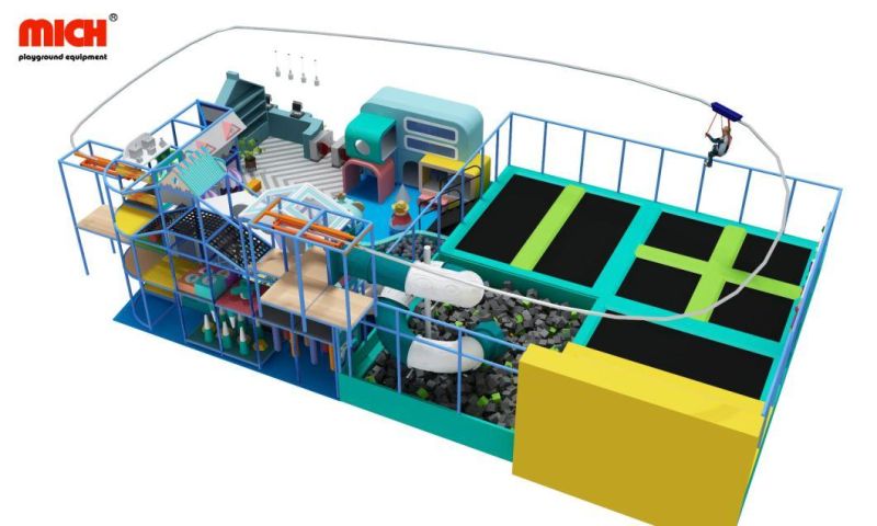 Mich Commercial Indoor Playground with Trampoline Park for Family Entertainment Center