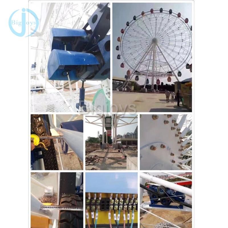 Hot Sale Amusement Attractive Games 10m/30m/42m/50m/65m/88m Electric Ferris Wheel for Sale