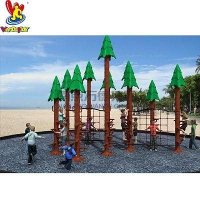 School Children Outdoor Playground Climbing Trees Exercise Equipment