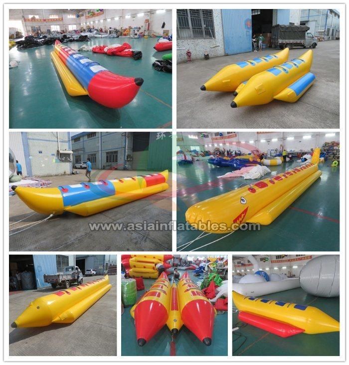 8 Persons Ocean Rider Inflatable Banana Boat with 2 Tubes Double Tubes