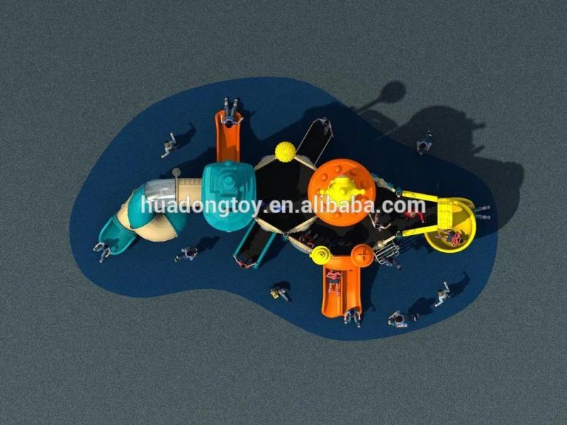 Huadong Used Playground Children Plastic Slides Playhouse for Sale (HD14-041A)