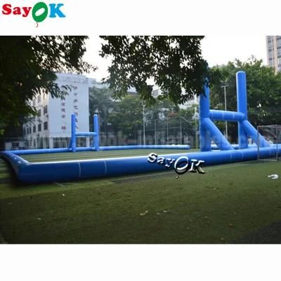 Big Blue Inflatable Rugby Court with Logo Printing