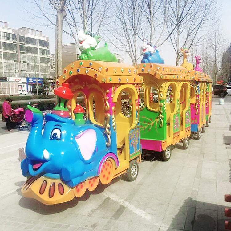 Amusement Shopping Mall Kids Electric Ride Indoor Outdoor Tourist Trackless Train