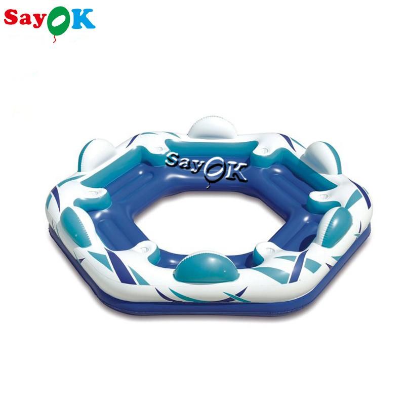 4-6 Person Huge Floating Island Inflatable Floating Island for Adults