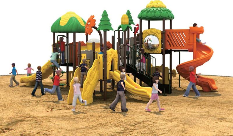 Plastic Slide Outdoor Preschool Adventure Playground Equipment for Children (TY-70593)