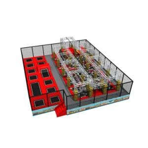 Kids Playground Equipment Indoor Amusement Trampoline Park Ninja Warrior Obstacle Course Manufacturer
