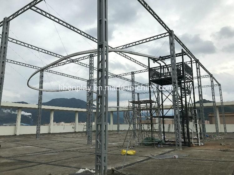 Ce Approved Indoor Zip Line Roller Coaster