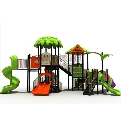 Treehouse Children Outdoor Playground Backyard Equipment with Slides
