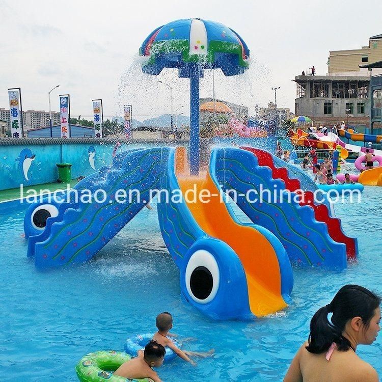 Small Water Park Fiberglass Children Water Slide
