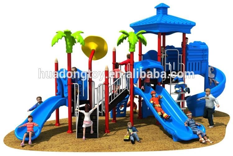 New Design Large Plastic Kids Outdoor Playground Combined Slide