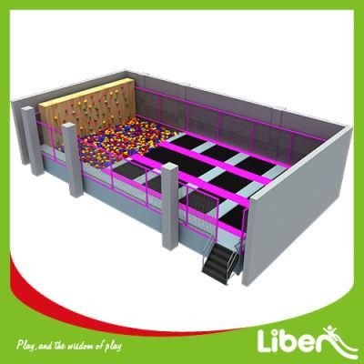 Liben Small Rectangular Kids Foam Pit Trampoline with Enclosure