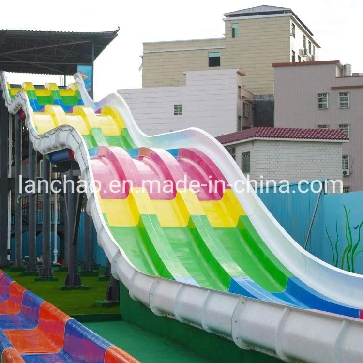 Bright Color Rainbow Slide Fiberglass Water Park Equipment