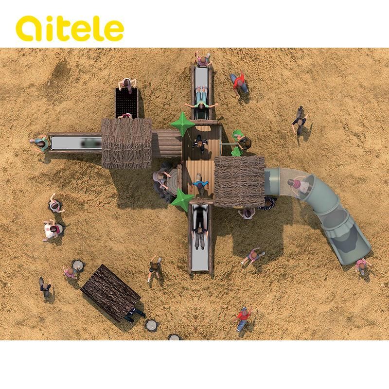 Natural Landscape Series Plastic Children Outdoor Playground (NL-02001)