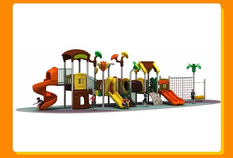 Full of Interest Plastic Outdoor Playground for Sale Galvanized Steel Tube Children′s Slide