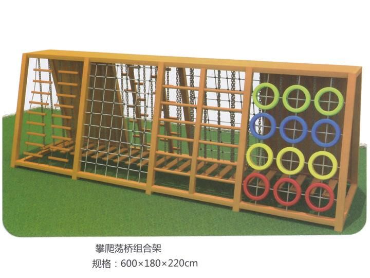 Children Adventure Funny Wooden Climbing Wall Frames for Gardens Outside