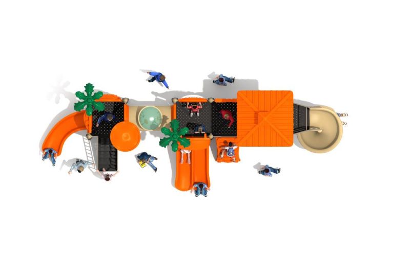 New Design Outdoor Plastic Multifunction Children Slides Playground
