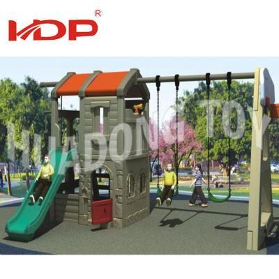New Design Childern Plastic Playhouse with Swings and Slides Set