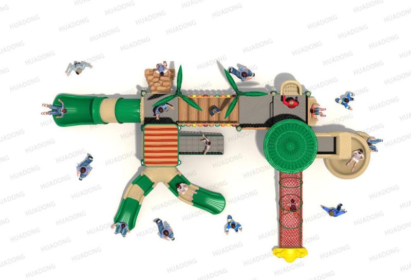 Wood Series Children Playground Outdoor Big Slide Equipment